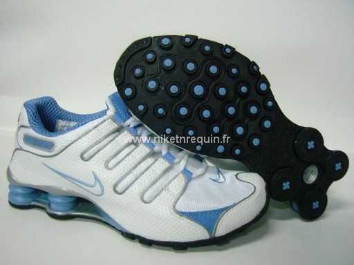 Nike Shox Nz Femmes Blanc Bleu